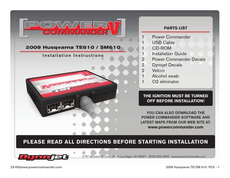 Dynojet Power commander V User manual Dynojet Power commander V User manual