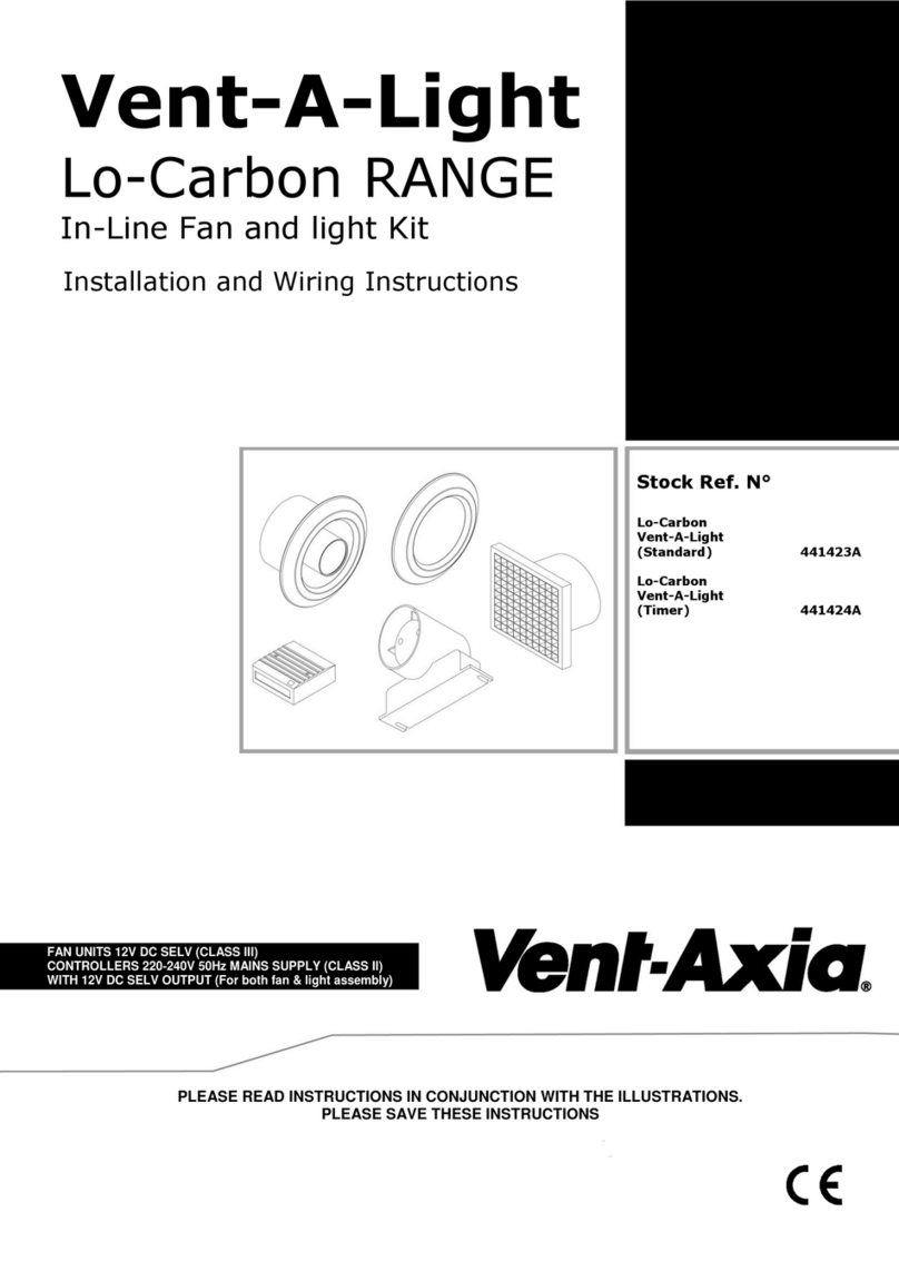 Vent-Axia Vent-A-Light Lo-Carbon Series Assembly instructions
