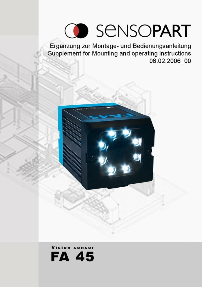 Sensopart FA 45 Series Supplement for mounting and operating instructions