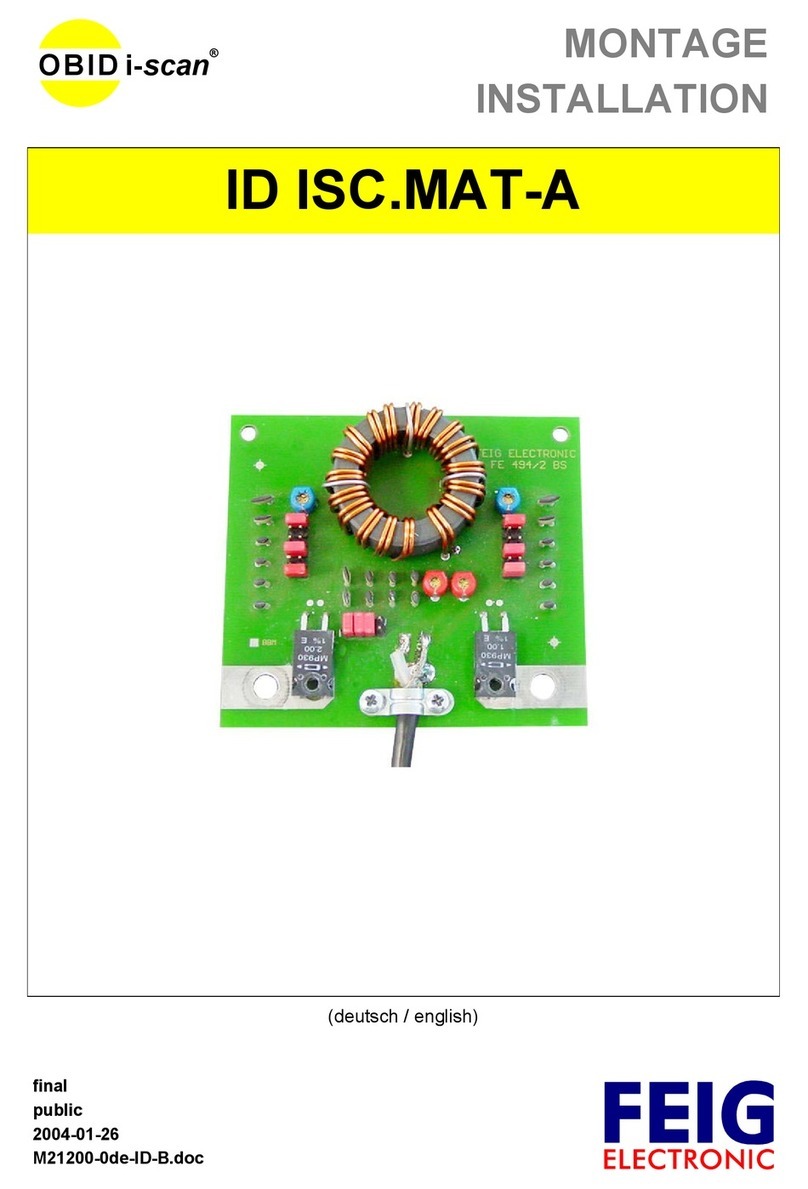 Feig Electronic OBID i-scan ID ISC.MAT-A User manual Feig Electronic OBID i-scan ID ISC.MAT-A User manual