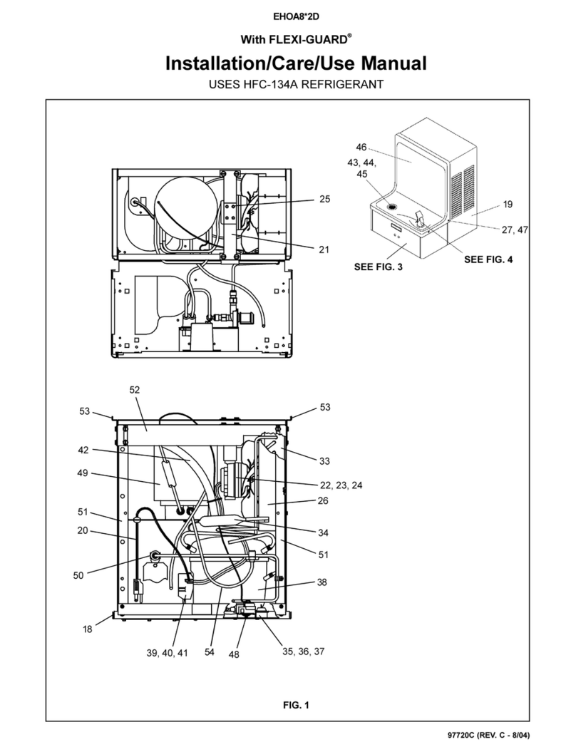 Elkay EHOA8*2D Installation, care & use manual
