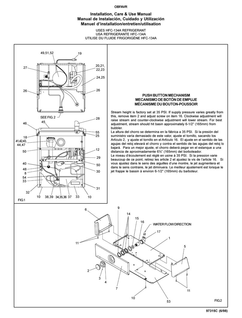 Elkay OBFAVR Installation, care & use manual Elkay OBFAVR Installation, care & use manual