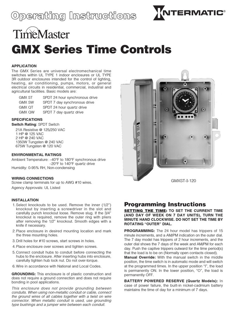 Intermatic TimeMaster GMX Series User manual