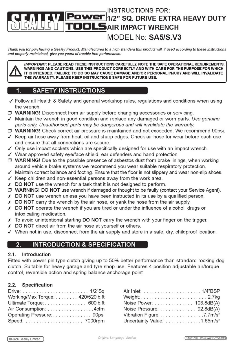 Sealey SA5/S.V3 instructions