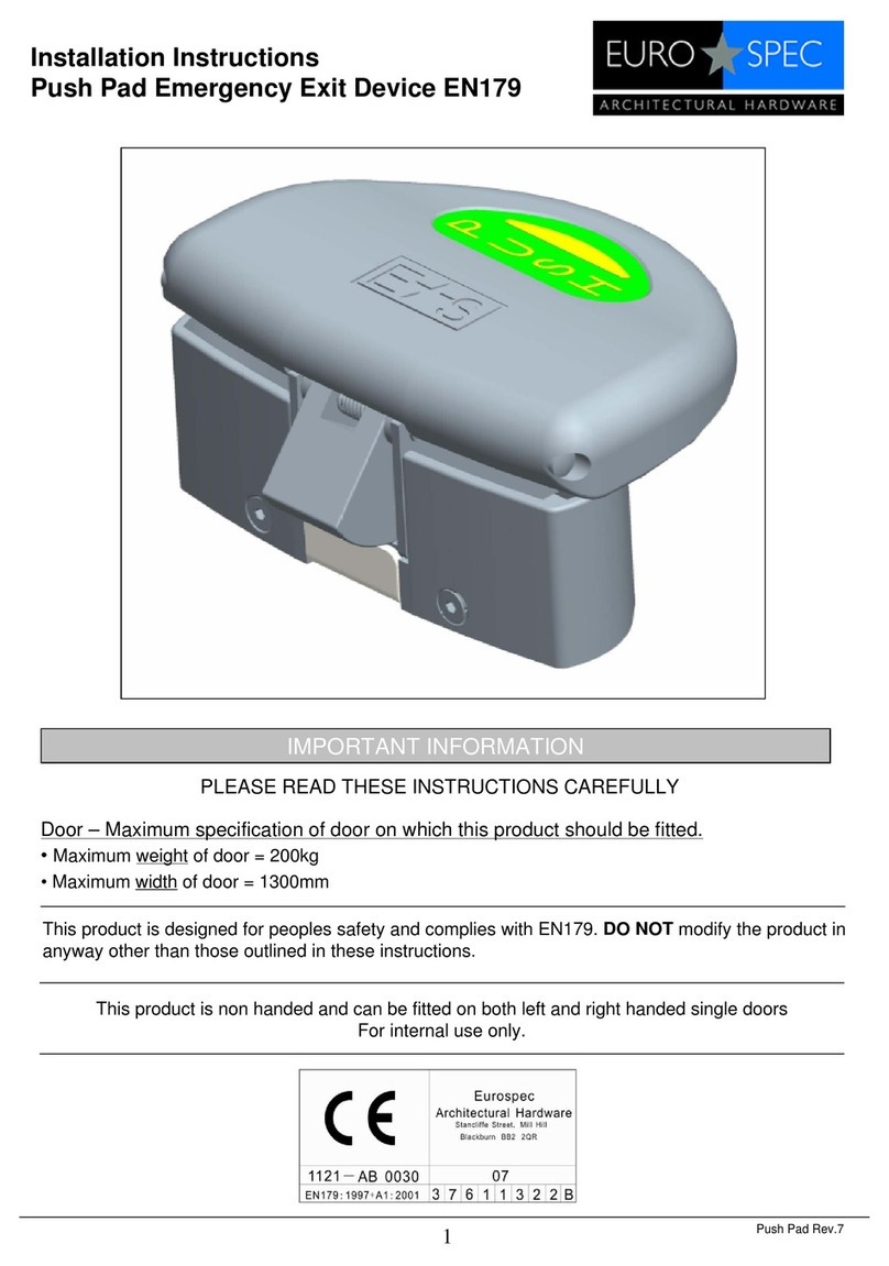 Eurospec XIA5002SV installation instructions
