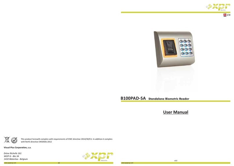 xpr B100PAD-SA user manual