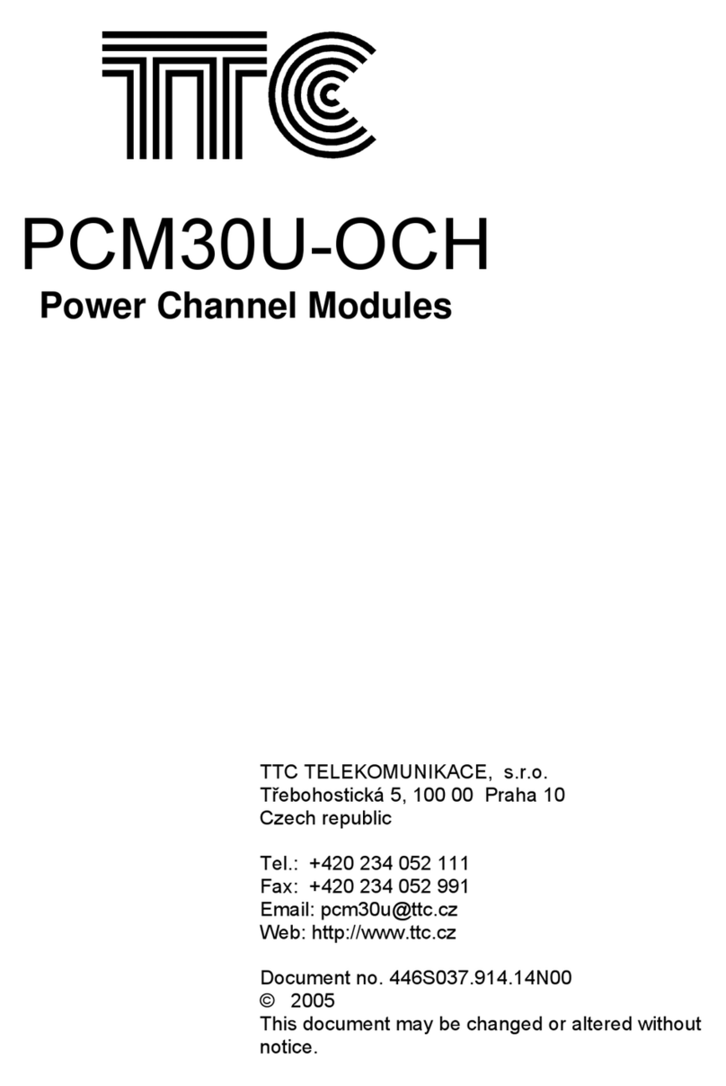 TTC PCM30U User Operating and Maintenance Manual