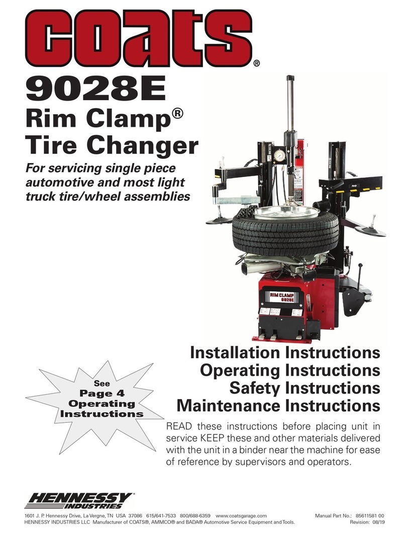 HENNESSY INDUSTRIES coats 9028E installation instructions