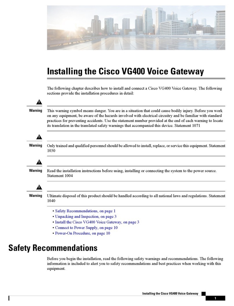 Cisco VG400 series Instruction Manual Cisco VG400 series Instruction Manual