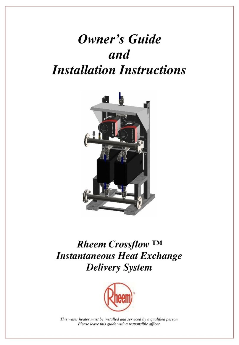 Rheem Crossflow RD200 Owner's guide and installation instructions