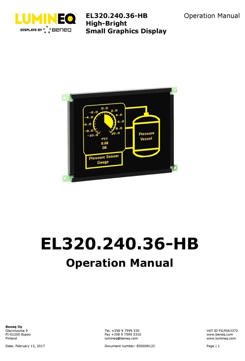 beneq Lumineq EL320.240.36-HB Series User manual
