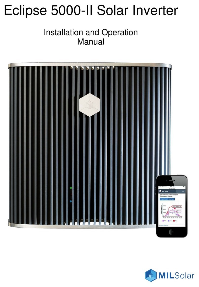 MIL-Solar Eclipse 5000-II Installation and operation manual
