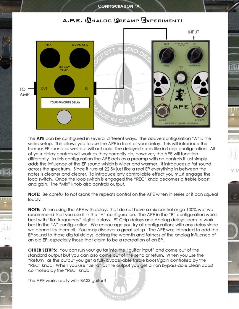 Rockett Pedals APE instruction manual Rockett Pedals APE instruction manual