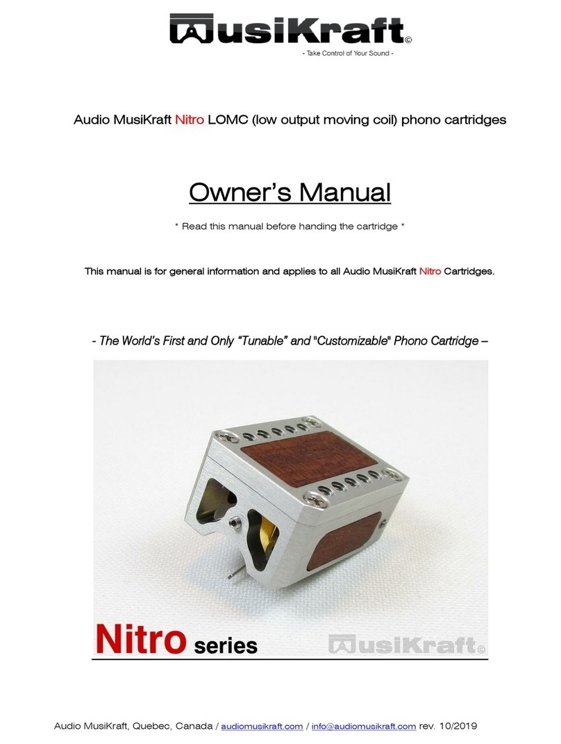 Musikraft Nitro Series owner's manual