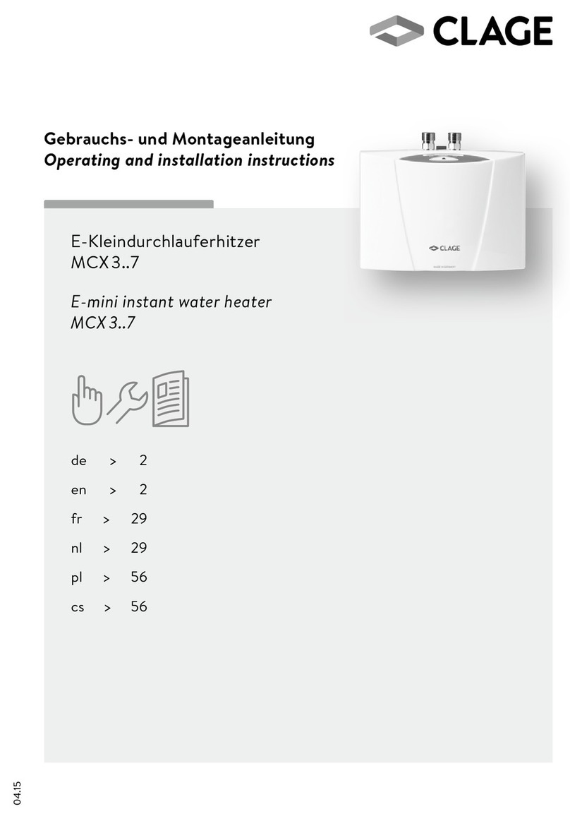clage E-Mini Series User manual clage E-Mini Series User manual
