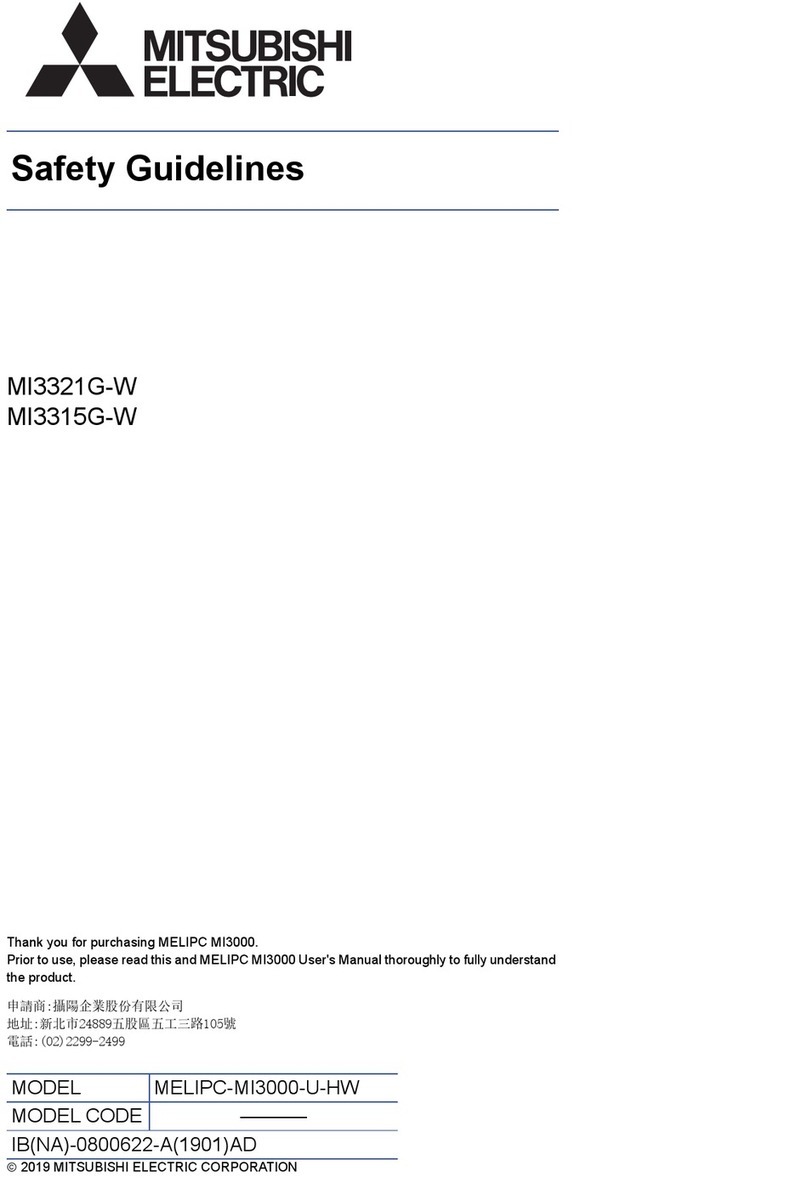 Mitsubishi Electric MELIPC MI3321G-W Safety Guidelines