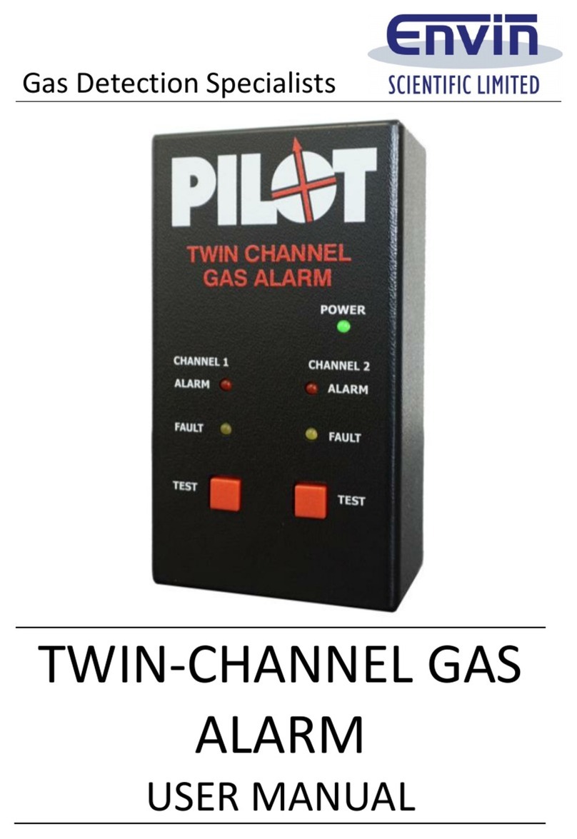 Pilot Communications Twin Channel Gas Alarm user manual