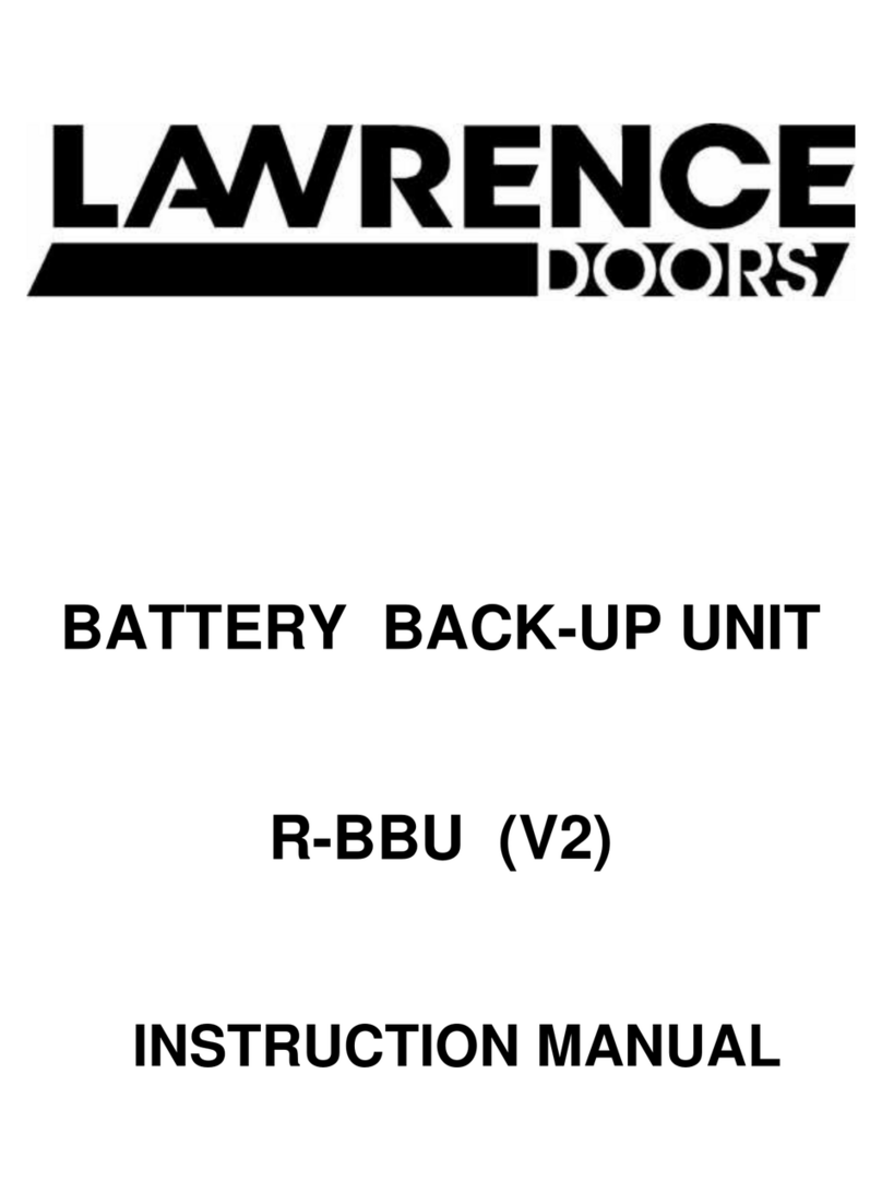 lawrence doors R-BBU instruction manual