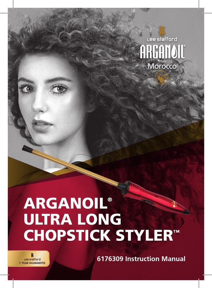 Lee Stafford ARGANOIL ULTRA LONG CHOPSTICK STYLER instruction manual