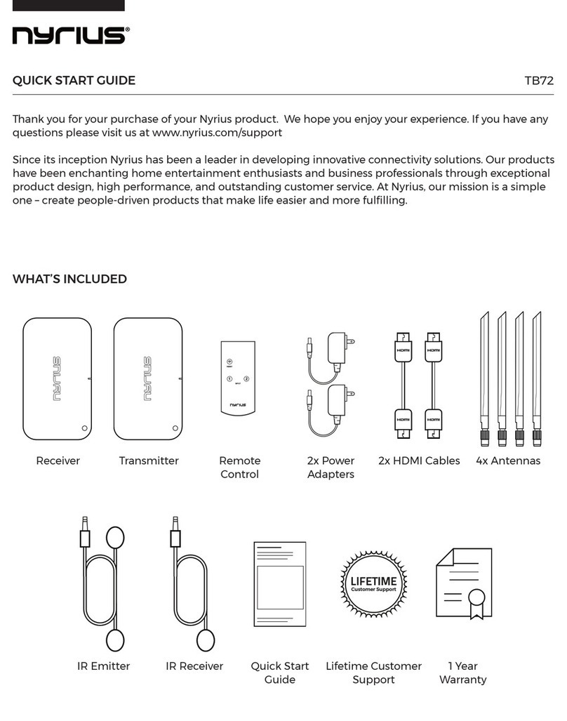 Nyrius TB72 User manual