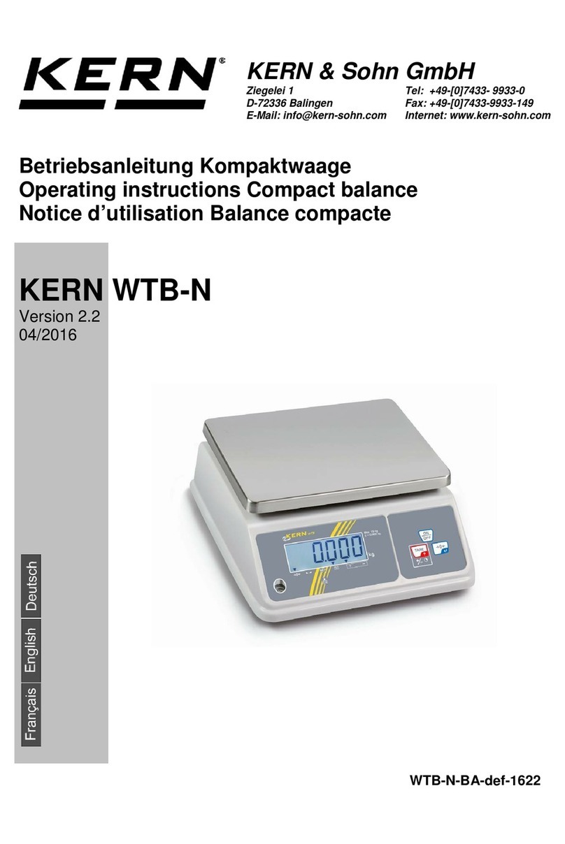 KERN WTB-N Series operating instructions