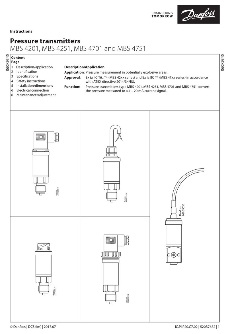 Danfoss MBS 4201 User manual