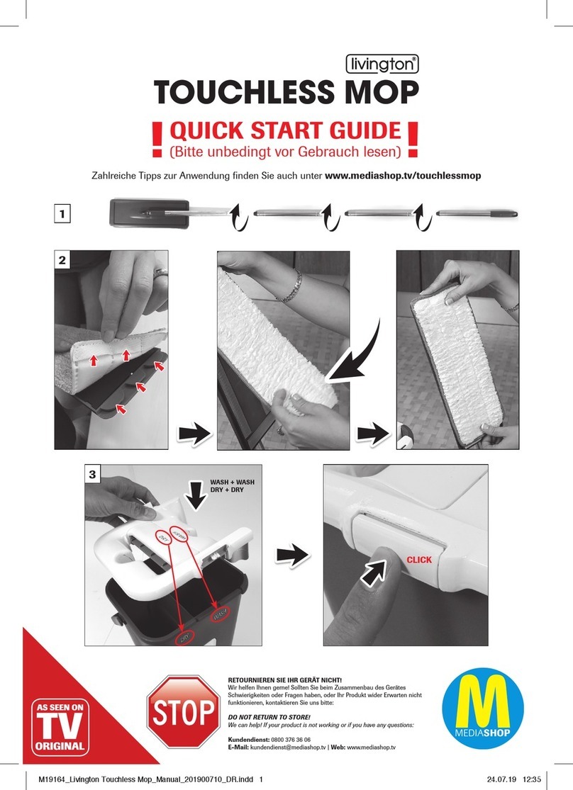 Livington Touchless Mop quick start guide