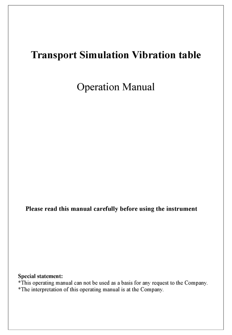Dongguan Xin Bao Instrument Transport Simulation Vibration Table User manual