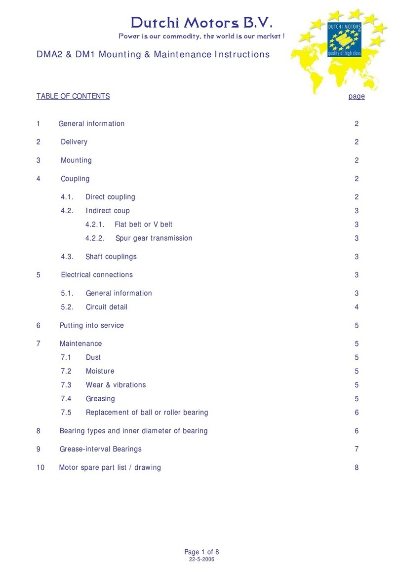 Dutchi Motors B.V. DMA2 Mounting and Maintenance Instructions