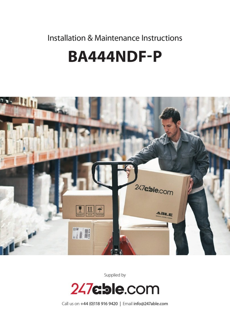 BEKA BA444NDF-P Installation & maintenance instructions