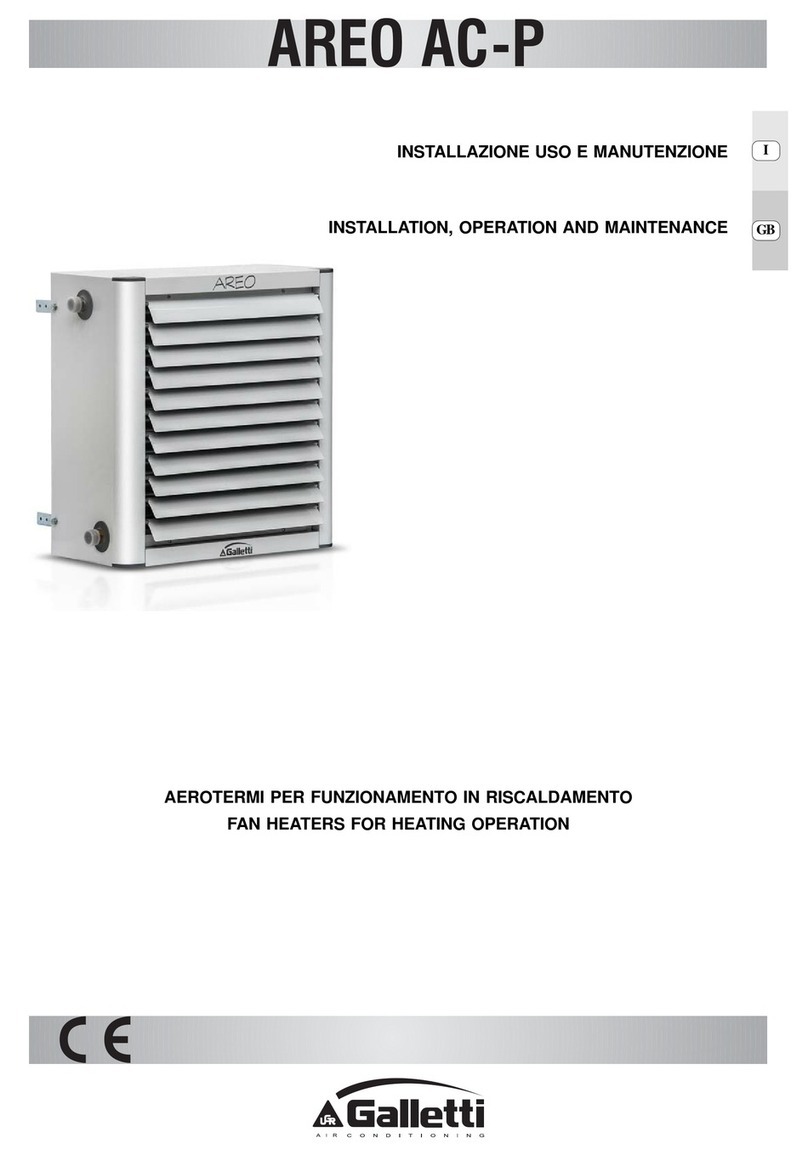 Galletti AREO AC-P Series Installation and operating instructions