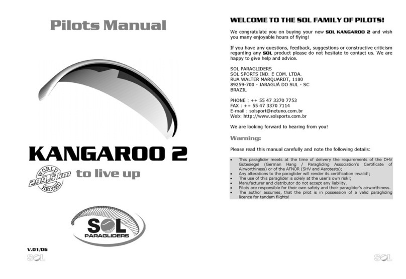 SOL paragliders KANGAROO 2 Pilot's manual SOL paragliders KANGAROO 2 Pilot's manual
