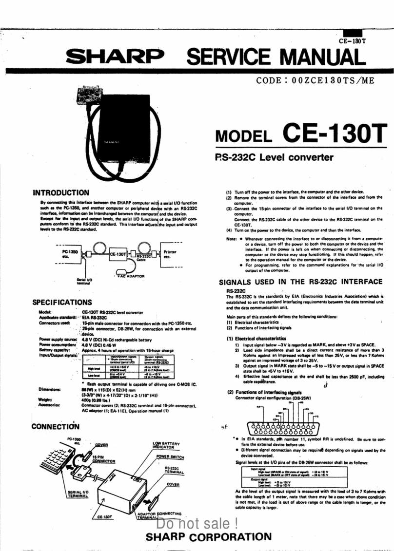Sharp CE-130T Service manual