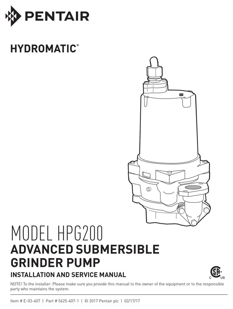 Pentair Hydromatic HPG200 Installation and service manual Pentair Hydromatic HPG200 Installation and service manual