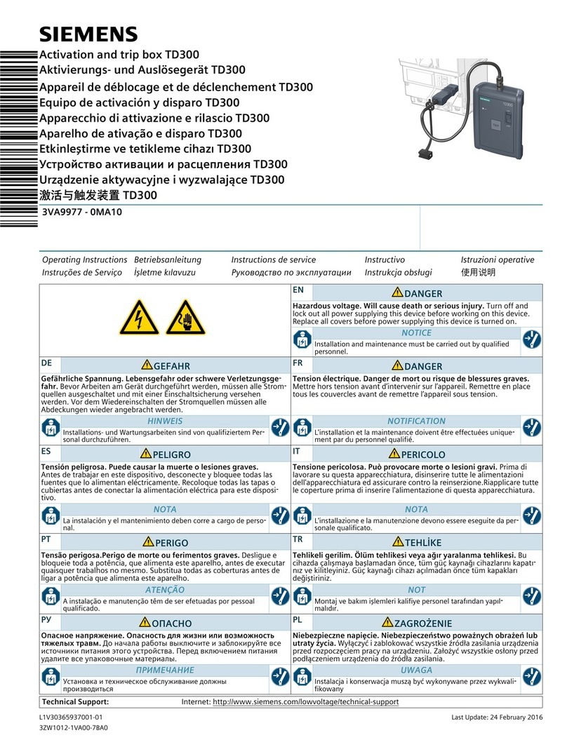 Siemens TD300 User manual