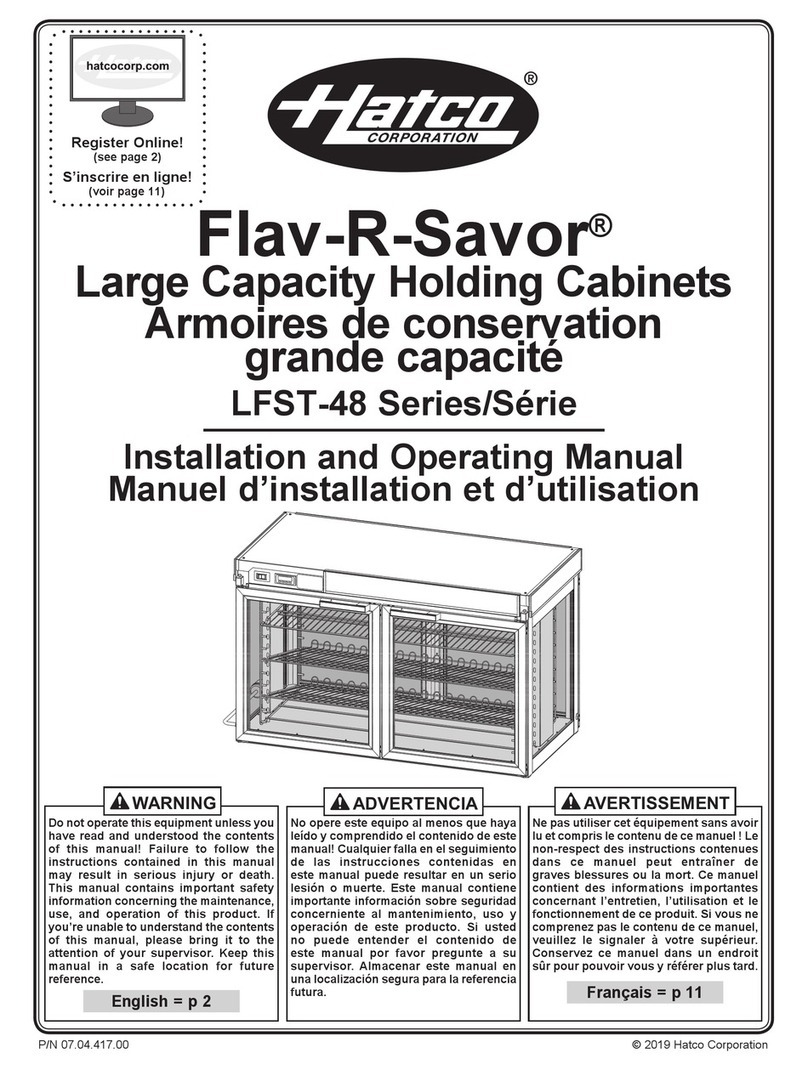 Hatco Flav-R-Savor LFST-48-1X Installation and operating manual