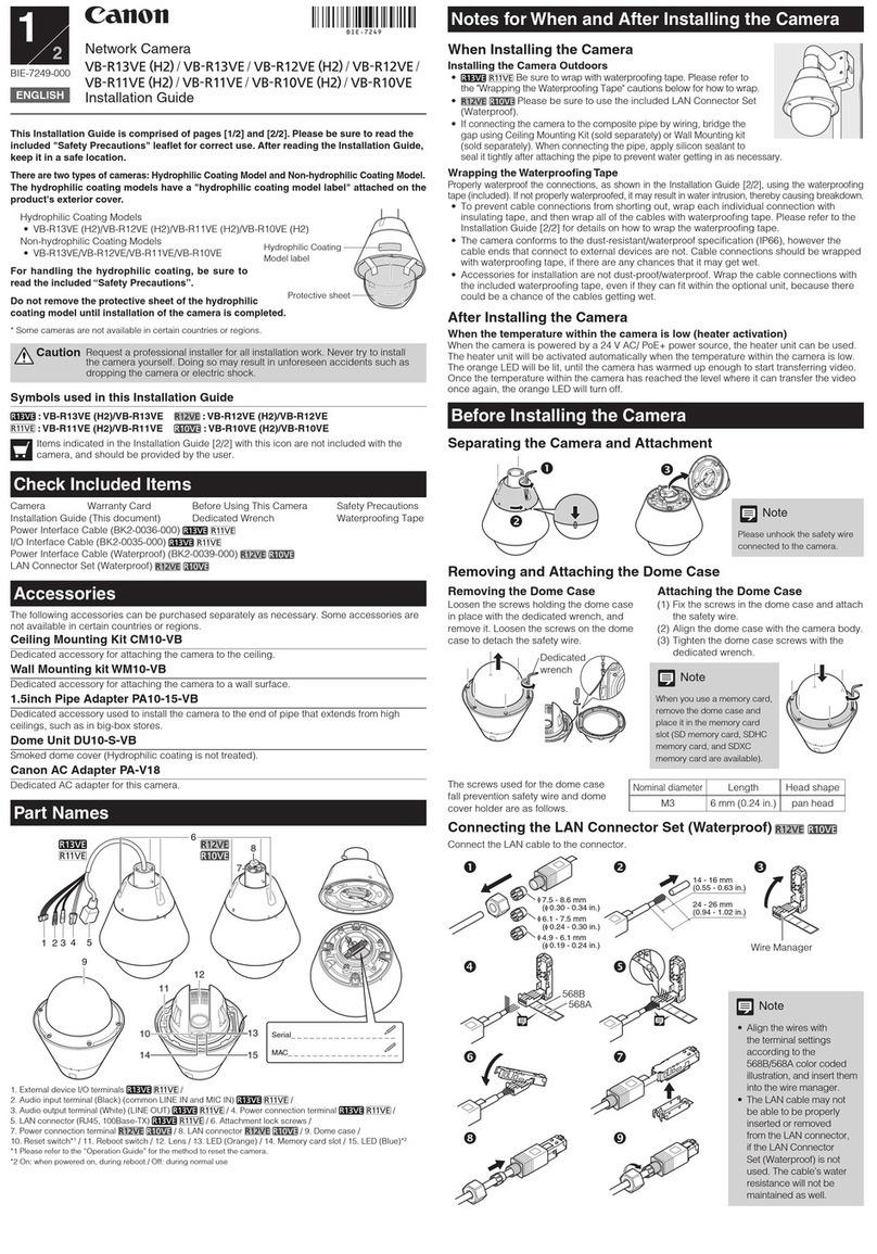 Canon VB-R13VE User manual