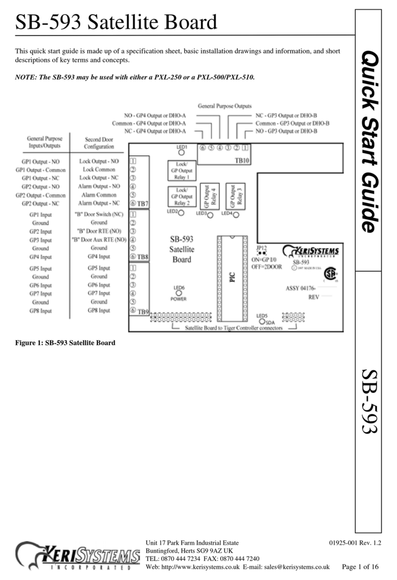 KeriSystems SB-593 quick start guide