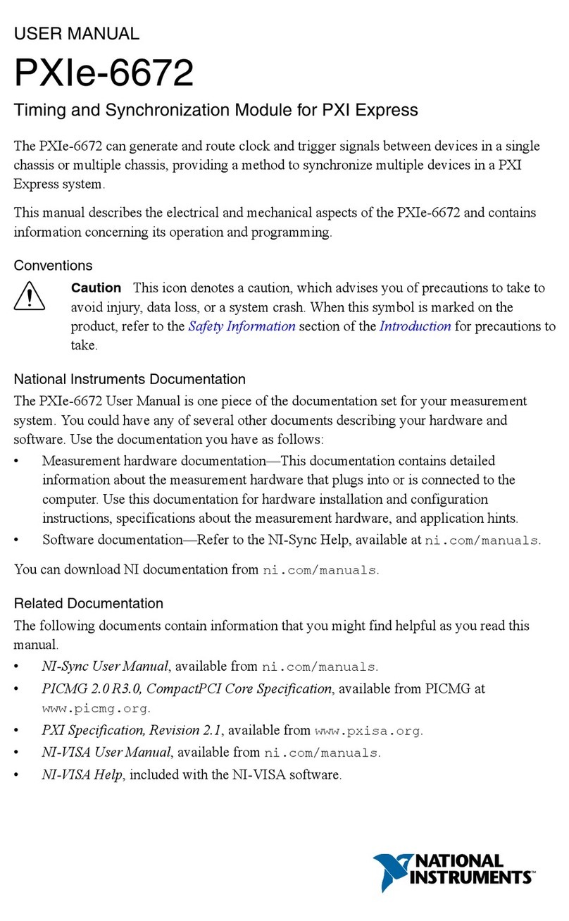 National Instruments Network Adapter NI PXIe-6672 User manual National Instruments Network Adapter NI PXIe-6672 User manual