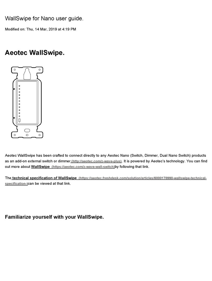 Aeotec WallSwipe user guide
