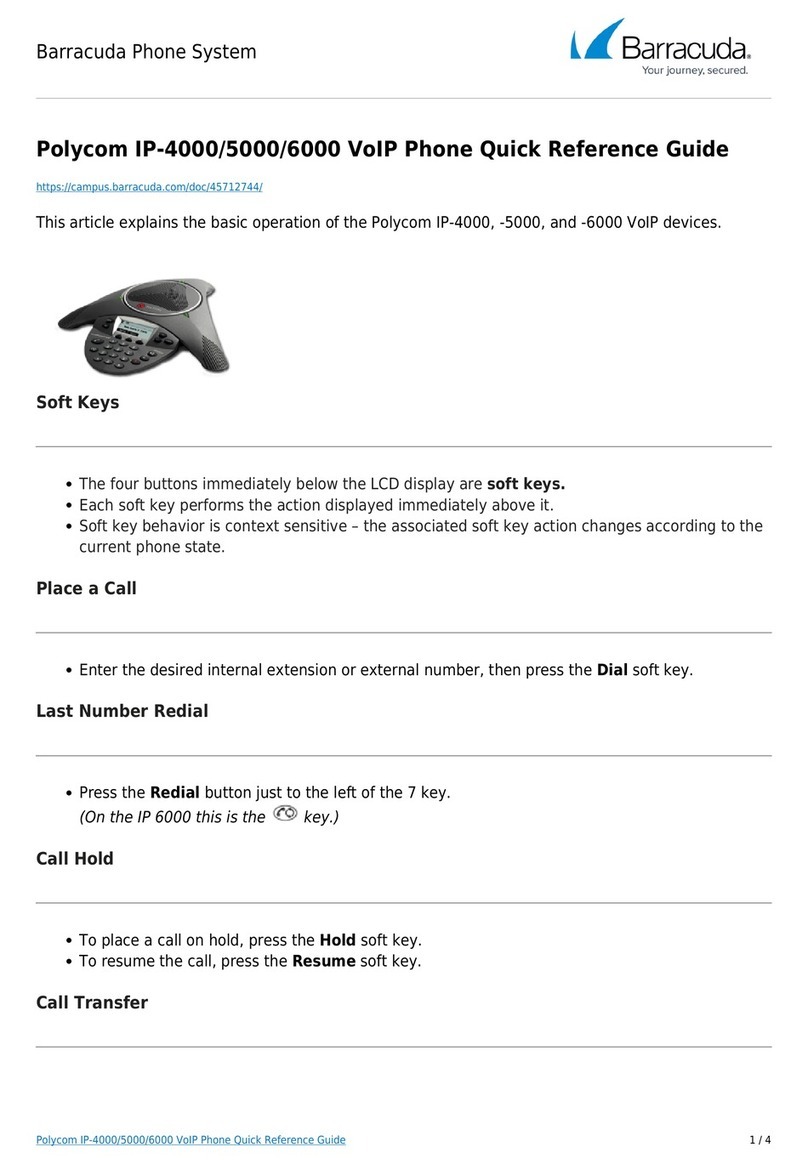 Barracuda Polycom IP-5000 User manual