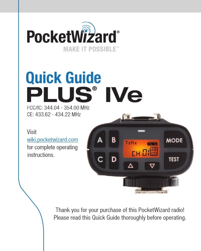 Pocket Wizard PLUS IVe quick guide