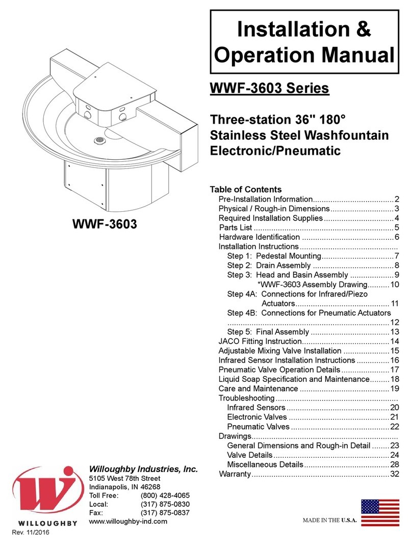 Willoughby Industries, Inc. WWF-3603 Series Installation & operation manual Willoughby Industries, Inc. WWF-3603 Series Installation & operation manual