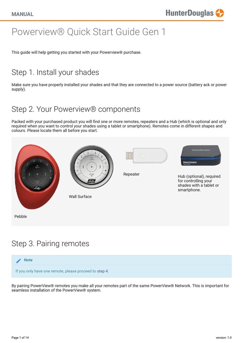 HunterDouglas PowerView User manual