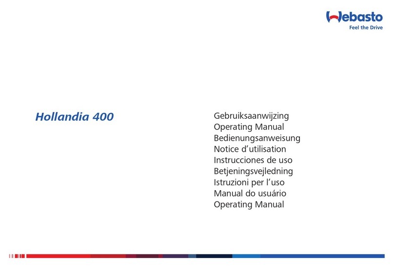 Webasto Hollandia 400 Deluxe User manual