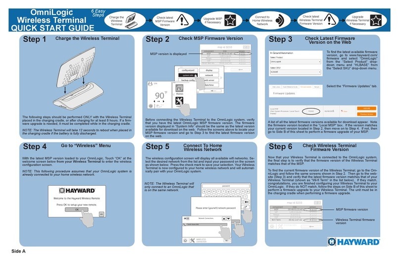 Hayward OmniLogic Wireless Terminal User manual