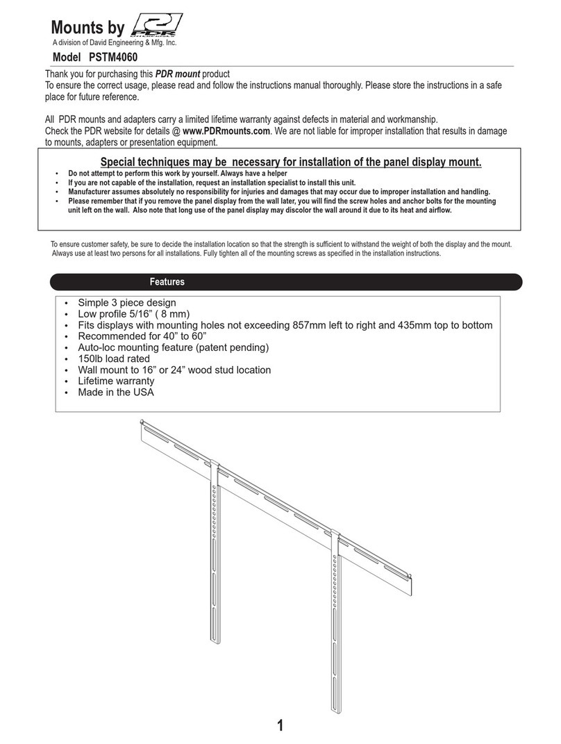 David Engineering & Mfg PDR PSTM4060 User manual