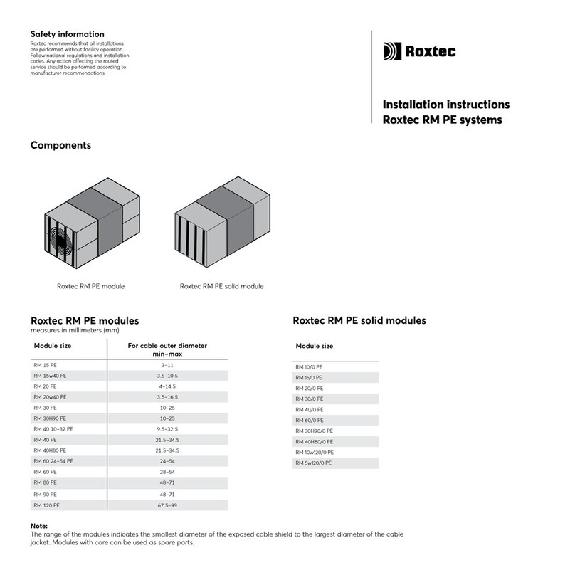 Roxtec RM PE Series installation instructions