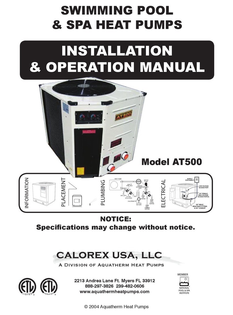 aquatherm Calorex AT500 Installation & operation manual