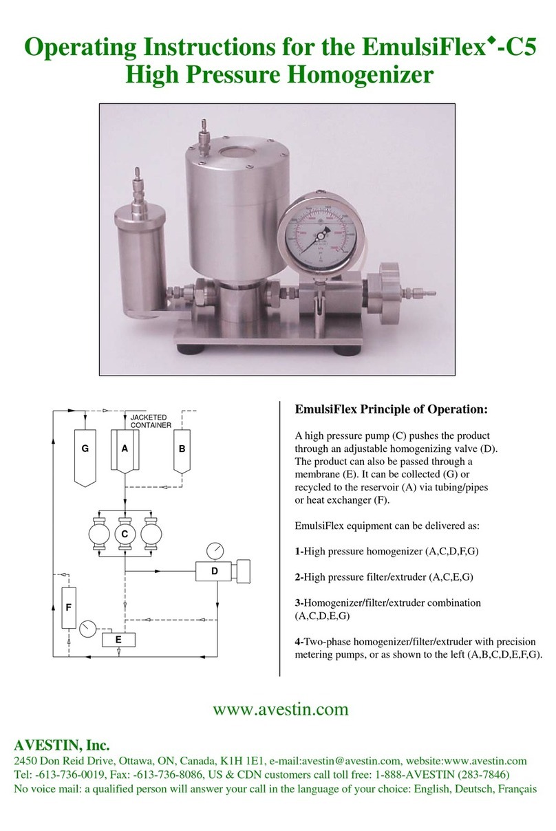 Avestin EmulsiFlex-C5 operating instructions